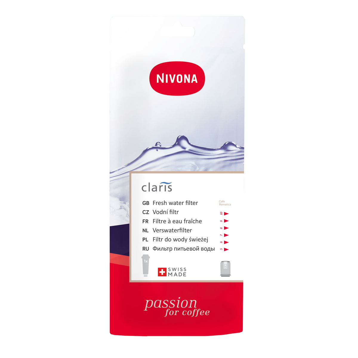 Nivona CLARIS-waterfilter NIRF 701 – verpakking