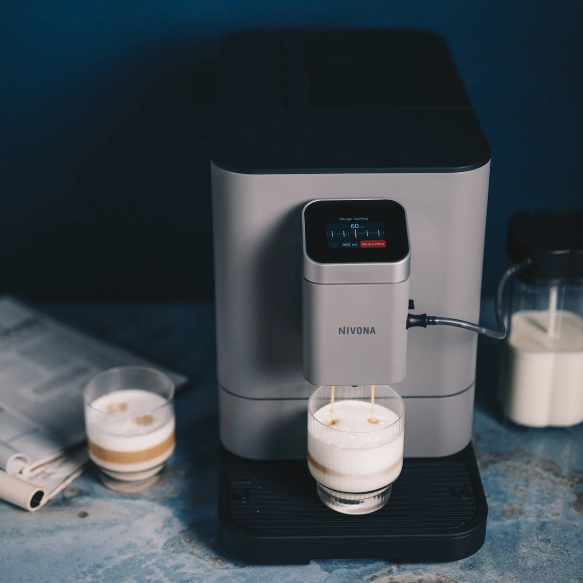 Nivona NIVO 7105 grijs – melkdrank met SPUMATORE