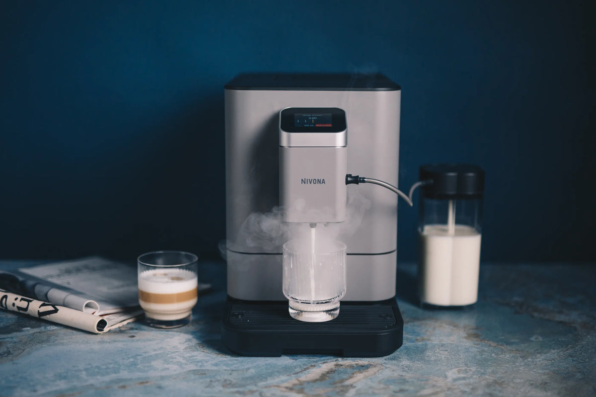 Nivona NIVO 7105 grijs – cappuccino met melkcontainer